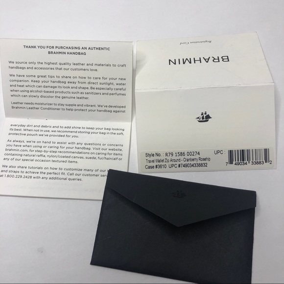 New Brahmin Travel Wallet - Picture 3 of 5